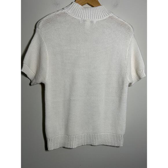 Jones New York Sweater cotton Short Sleeve Size Large - Picture 5 of 6